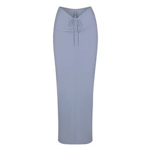 Skims Soft Lounge Ruched Long Skirt - Slate